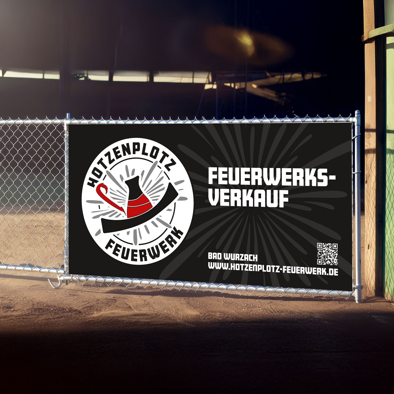 die KENNste! – Hotzenplotz Feuerwerk Bauzaunbanner