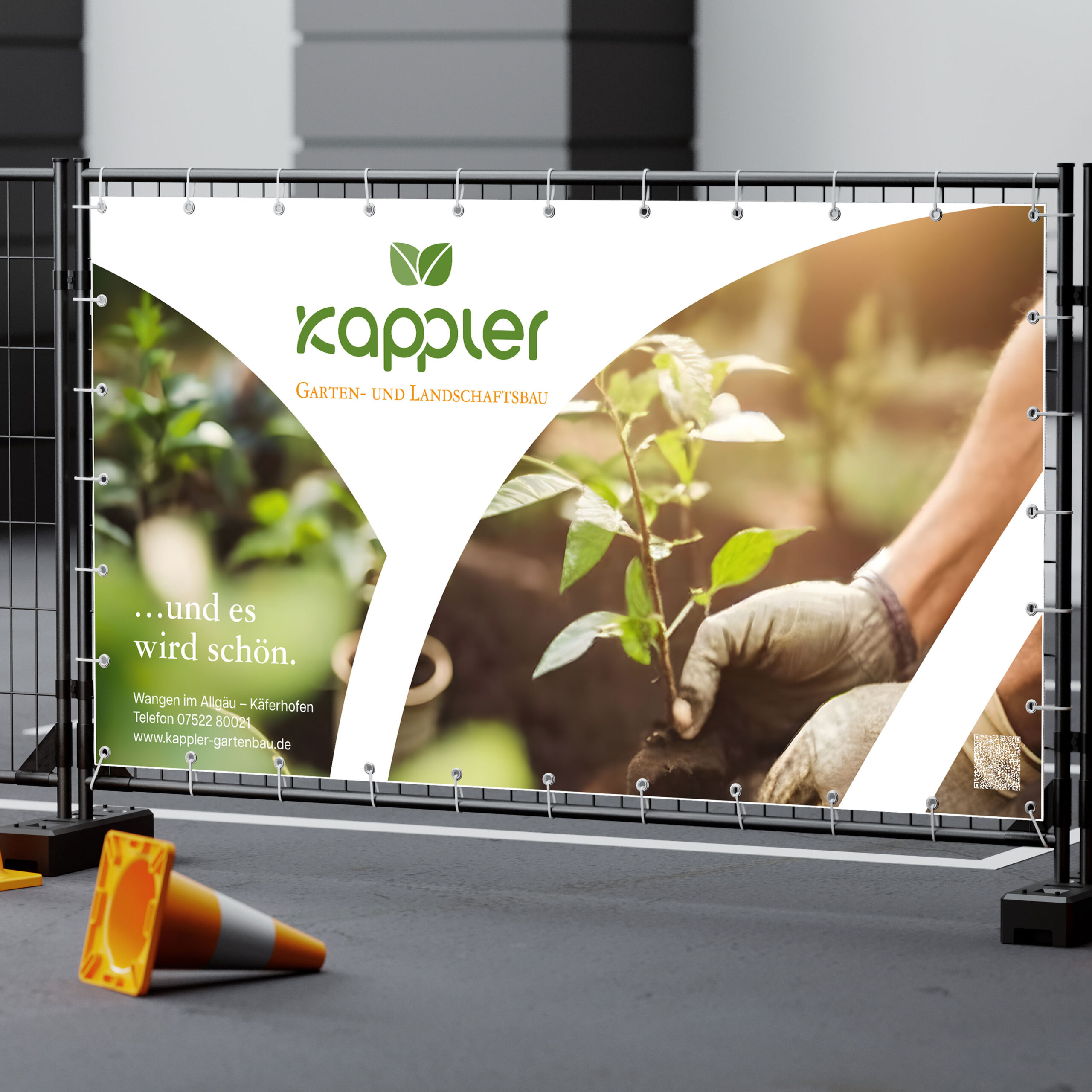 die KENNste! – Kappler Garten- und Landschaftsbau Bauzaunbanner Gestaltung und Druckabwicklung
