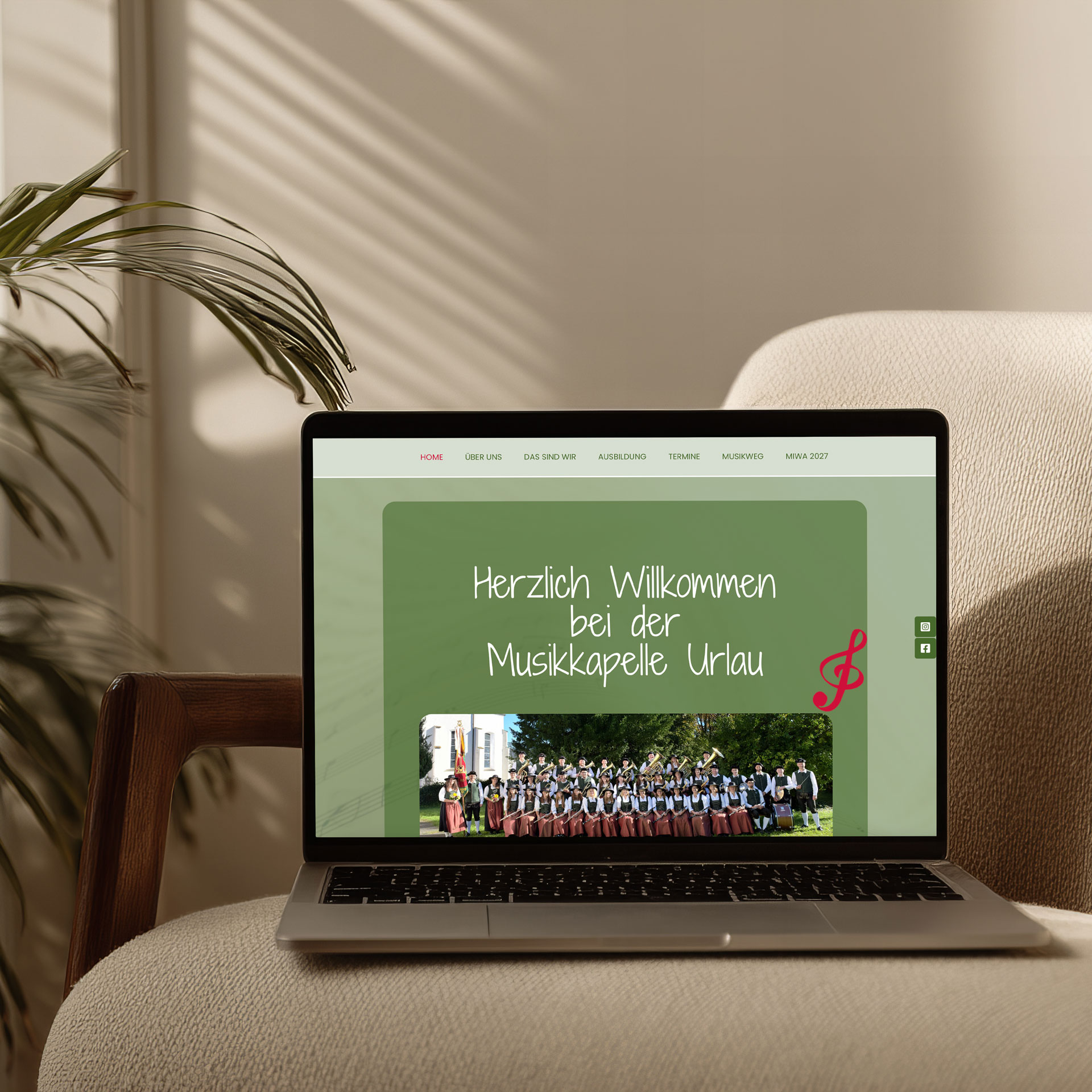 die KENNste! – Neue Website für die Musikkapelle Urlau, Gestaltung und Umsetzung