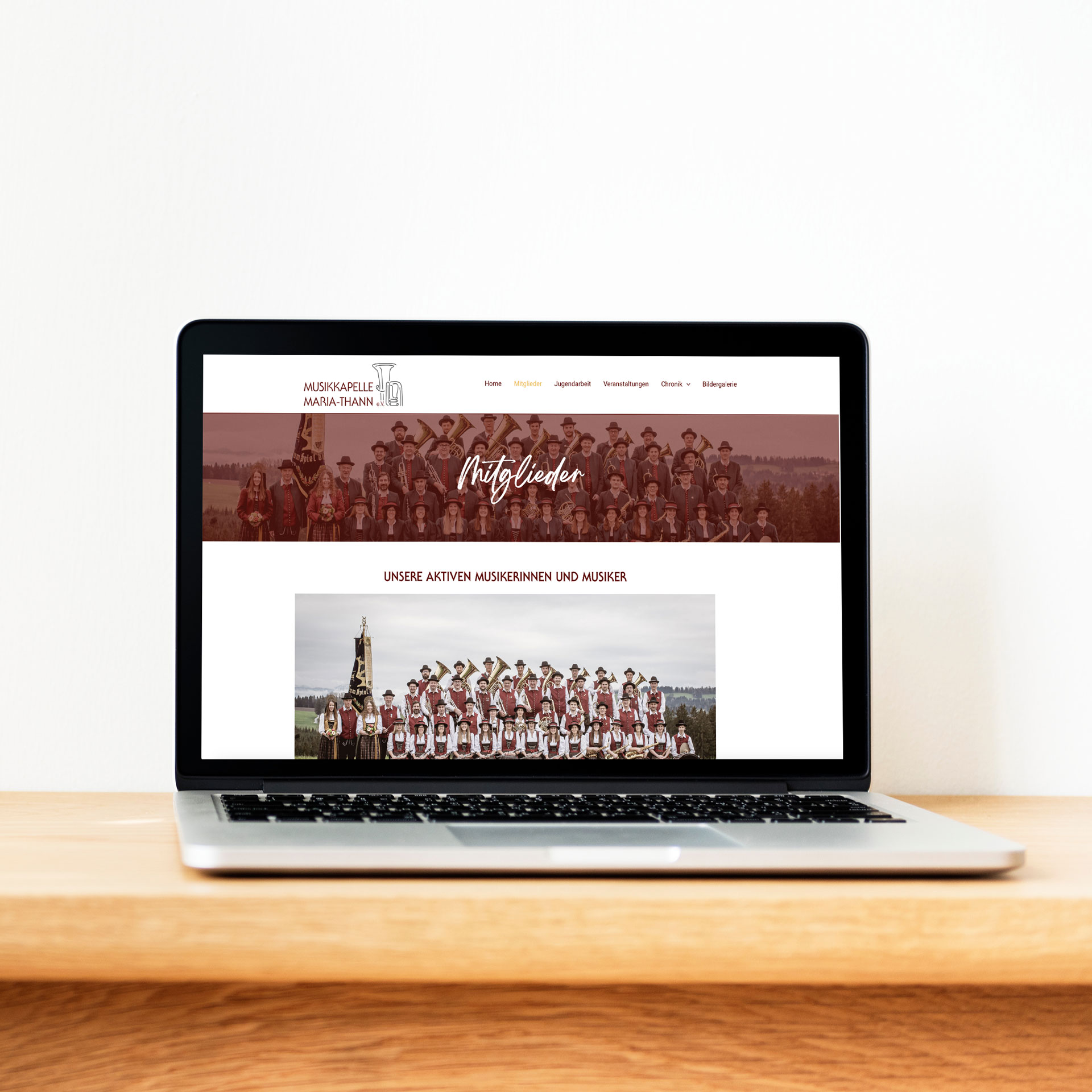 die KENNste! – neue Website für die Musikkapelle Maria-Thann, Gestaltung und Umsetzung