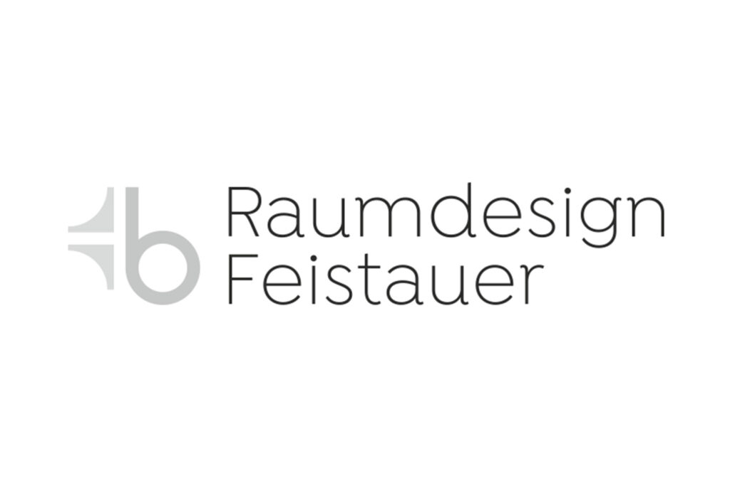 Logogestaltung für Raumdesign Feistauer, in Anlehnung an das bisherige "Bürodesign" Logo